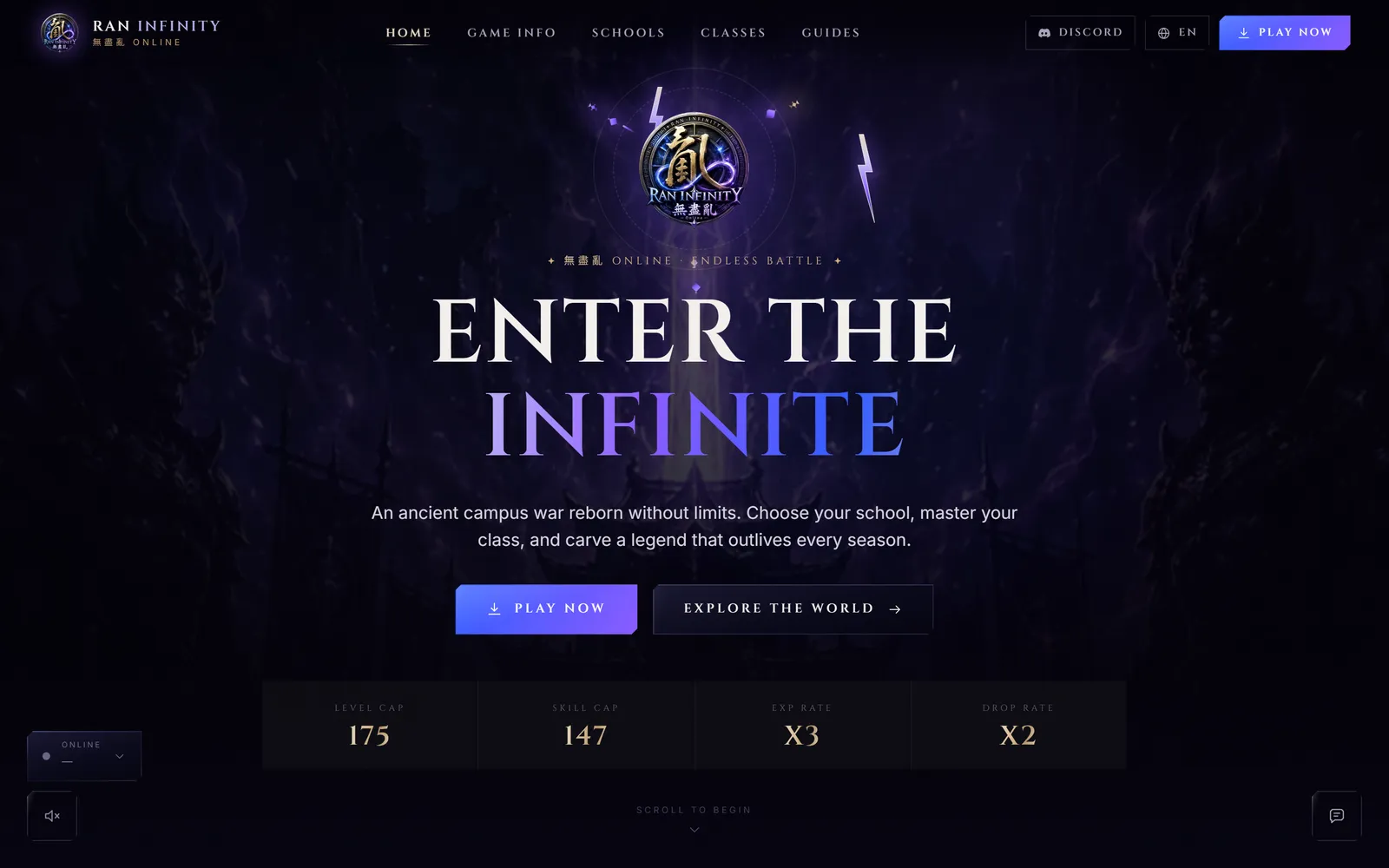 Ran Infinity Online interface
